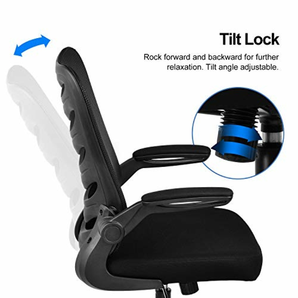 COMHOMA Office Desk Chair with Flipup Armrest Office Computer Chairs
