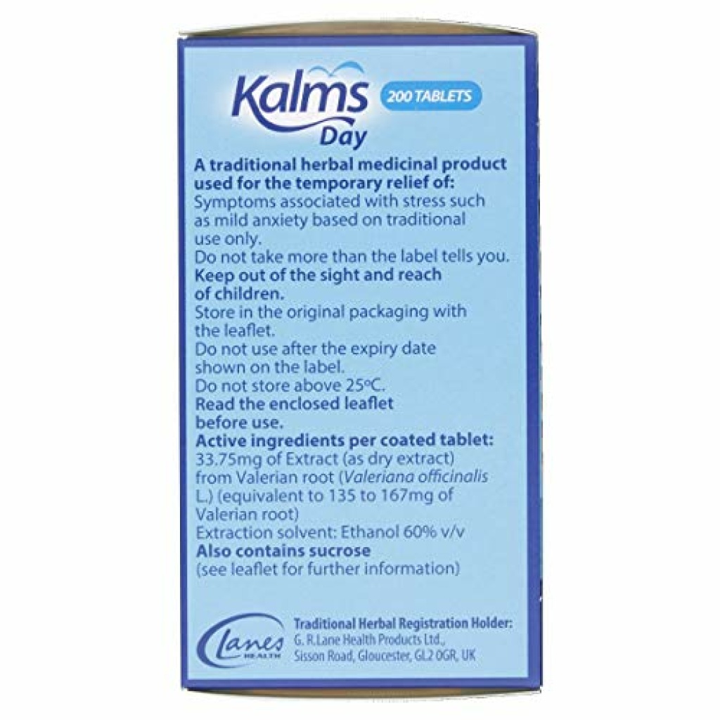Kalms Day 200 Tablets Traditional herbal medicinal product used for the temporary relief of