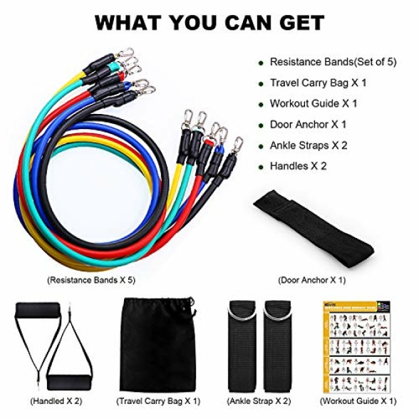 Outdoor/Home Home Gym Equipment Men Women Details about &nbsp;Resistance Bands Set 12 pcs